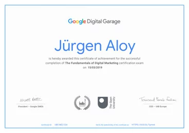 Zertifizierung Webdesign Google Digital Garage